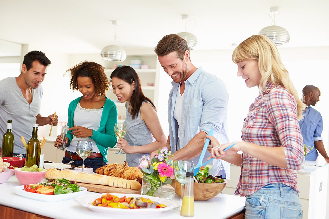 group of people enjoying their amenities